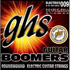 GHS Double Ball End Boomers - DB-GBXL - Electric Guitar String Set, Extra Light, .009-.042, Double Ball