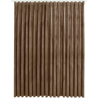 Verdunkelungsvorhang mit Haken Samt Beige 290 x 245 cm - Beige