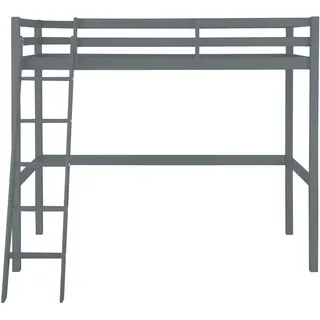 Alpi2 Hochbett 90x200 cm, Massivholz Kiefer Grau
