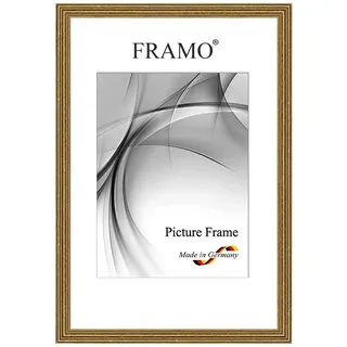 FRAMO Barock Bilderrahmen Barock Antik 45 x 60 cm aus Massivholz | Alt-Gold | Farbe/Größe wählbar | Retro Vintage Antik Rahmen N°089