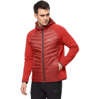 Jack Wolfskin Herren Routeburn Pro Hybrid M Fleecejacke, strong red, S EU