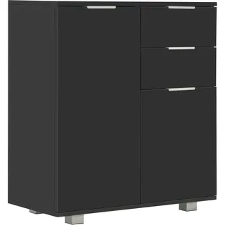 SYFAXTM Sideboard Hochglanz-Schwarz 71x35x80 cm Holzwerkstoff - Schwarz