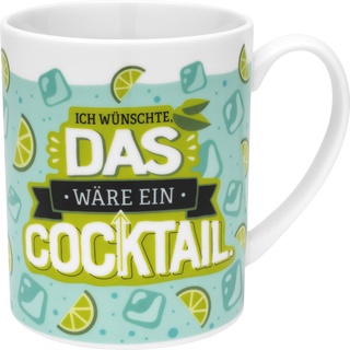 GRUSS & CO XL-Tasse Motiv Cocktail | lustige Tasse, Porzellan, Tasse groß 60 cl, blau | Frauengeschenk, Partygeschenk | 48816