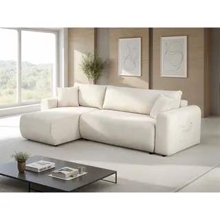 OTTO home »JONAA L-Form, 241cm - OTTO. Verlässliche Qualität.« Schlaffunktion(133/200), Bettkasten, Cord, Struktur,
