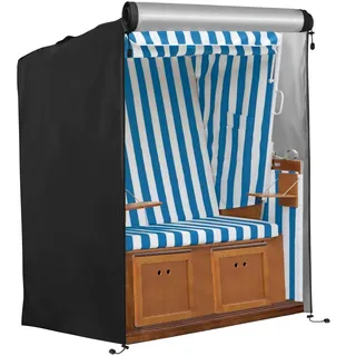 finew Strandkorbhülle 135 x 105 x 175/140 cm Schwarz