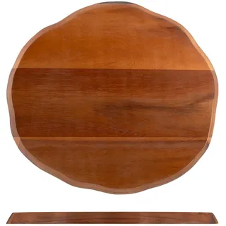 H&H 6306 Schneidebrett Akazie oval, 27 x 30 cm, Holz