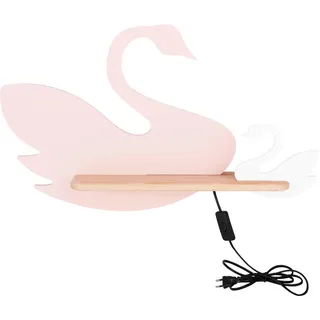 Kinderwandleuchte , Weiß, Pink , Holz, Metall, Holzwerkstoff , Eiche , 12x31x27 cm , RoHS, Europäischer Sicherheitsstandard , Schnurschalter, einfach zu transportieren , Lampen & Leuchten, Innenbeleuchtung, Kinderzimmerlampen, Kinderwandleuchten