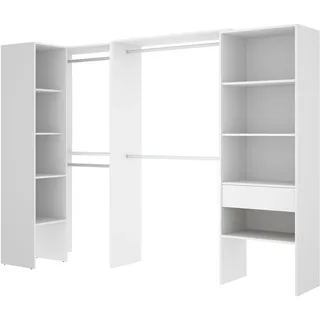 DEKIT GRUPO RIMOBEL Kleiderbügel, Melamin, Weiß, 187 x 248-198 x 79,4 cm