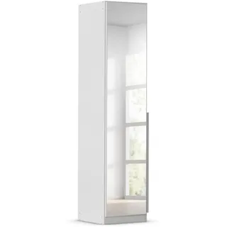 Rauch Möbel Alabama, Kleiderschrank für Schlafzimmer, Kinderzimmer, Wohnzimmer, Garderobe, Flur, 1-türig, Spiegel, mit Zubehör Basic, Farbe Seidengrau, Breite 47 cm