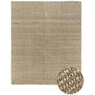 HAMID - Teppich aus Jutefaser Alcazar 100% Natürlich Weich und Hohe Festigkeit Handgewebt für Wohnzimmer, Esszimmer, Schlafzimmer, Flur (Natürlich, 300x250 cm)