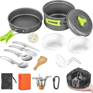 Kochgeschirr-Set, tragbar, Outdoor, Wandern, Camping