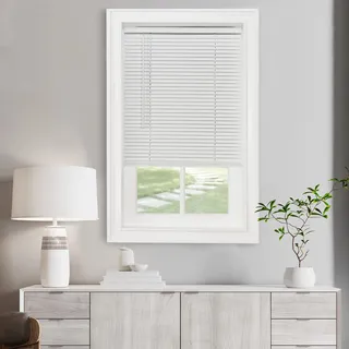 ACHIM Home Decor Mini-Jalousie, kabellos, 99 cm breit, 183 cm lang, 2,5 cm Lamellengröße – Perlweiß – schnurlos GII Morningstar horizontale Fensterrollos für den Innenbereich
