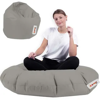 Hanah Home, Iyzi- FRN1286, Rauch, Klassische Sitzsäcke, 100% ige Styropor mit hoher Dichte recycelt - Schwarz