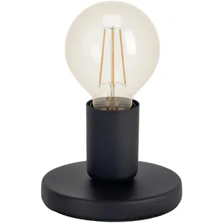 EGLO Tischlampe Pozello, minimalistische Deko Tischleuchte, Nachttischlampe aus Metall in schwarz, Lampe Wohnzimmer mit Schalter, Wohnzimmerlampe für XXL E27 Leuchtmittel