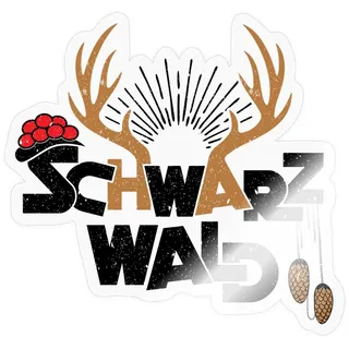 Schwarzwald Bollenhut Hirschgeweih Schwarzwald Geschenk Sticker Aufkleber | Passende Sticker zum Oktoberfest