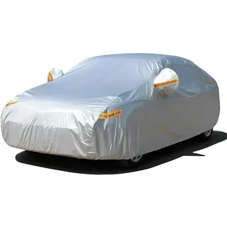 SEAZEN 2 Schichten SUV-Autoabdeckung Wasserdicht bei Jedem Wetter, Outdoor-Autoabdeckungen für Autos mit Reißverschlusstür, Universal-Vollautoabdeckung, Fit Sedan-508cmx 178cmx 120cm