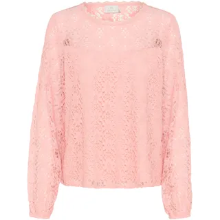 Langarmbluse KAFFE "Damen Bluse langarm KAsilja", Damen, Gr. 44, rosa (misty rose), Obermaterial: 60% Baumwolle CO. 40% Polyamid PA., Blusen Langarmbluse
