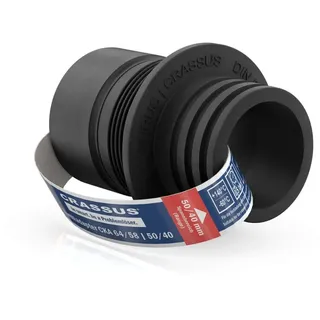 Crassus Kombiadapter 64/58-50/40 mm druckdicht 0,5 bar