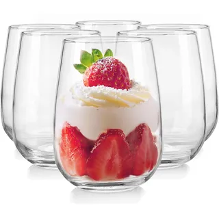 glasmark krosno 1992 Dessertgläser 6er Set 430 ml Aus Glas Eisbecher Gläser Eisschalen Dessertschalen Spülmaschinenfest