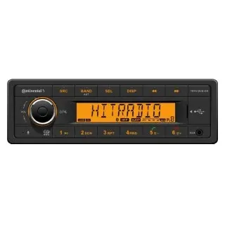 Continental Radioeinbauset 1-DIN mit Fach VW Seat Skoda+Continental TR7412UB-OR BT/USB/AUX/FM/OHNE CD-LW
