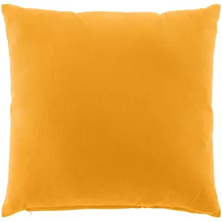 Douceur d'Intérieur Twily Kissen mit abziehbarem Bezug (45 x 45 cm), Gelb, Baumwolle/Recycling-Polyester