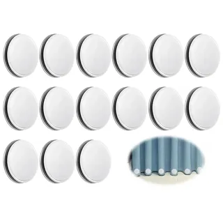 Hitopin Duschvorhang Gewichte Runde Magnetische, 15 Stück Duschvorhang Magnet, Vorhang Beschwerer Outdoor, Magnetisch für Vorhänge, für Tischdecke Vorhänge, Flaggen(Weiß, 4cm)