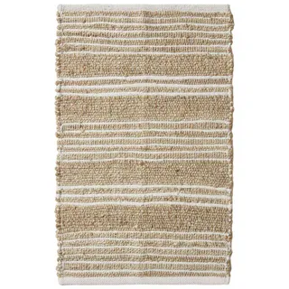 Homescapes Juteteppich Arlyn gestreift 90/150 cm , Naturfarben , Naturmaterialen , Gestreift , Rechteckig , 90x150 cm , Teppiche und Böden, Teppiche, Webteppiche