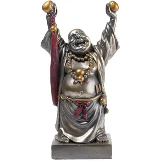 Lachineuse – Statuette des lachenden Buddha für Gesundheit und Langlebigkeit – Buddha-Statue 15 cm, Farbe Bronze – Feng Shui-Dekoration – chinesisches Zen-Objekt – Geschenkidee China Asien