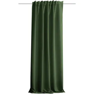 HOMEbasics Lärmschutzvorhang Schlaufen 135 x 245 cm Olivgrün 1 Stk.