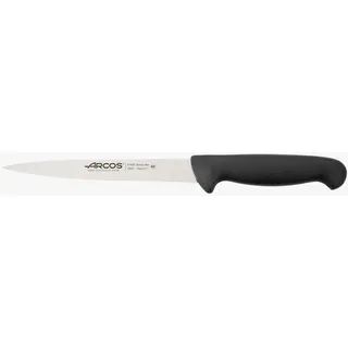 Arcos Fischmesser für Seezunge - Nitrum Edelstahl 18 cm - Griff aus schwarzem Polypropylen, Ideal für Langanhaltenden und Schweren Gebrauch - Serie 2900, Farbe Schwarz und Silber