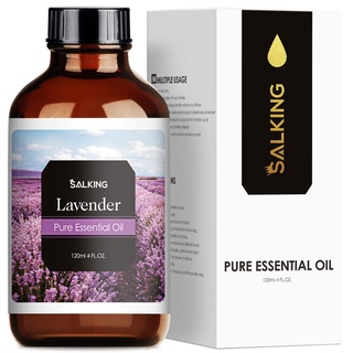 SALKING Lavendelöl 120ml, 100% Reine Natürliche Lavendel ätherisches öl für Aroma Diffuser, Aromatherapie Duftöl für Duftlampen Luftbefeuchter, Massage, Seife, Kerzenherstellung, Geschenke für Frauen