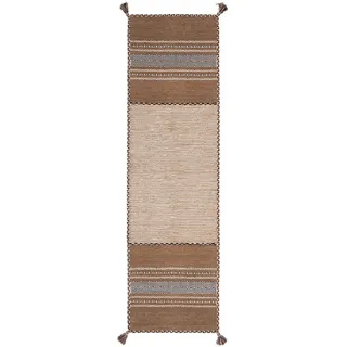 Pergamon Kelim Navarro Teppichläufer 90 x 160 cm Beige
