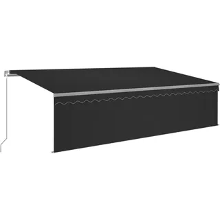 vidaXL Markise Manuell Einziehbar mit Rollo 5x3 m Anthrazit