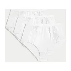 Womens M&S Collection 3pk Wildblooms Full Briefs - White, White - 26