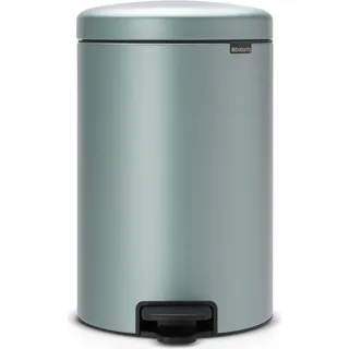 Brabantia Treteimer, Inneneimer aus Kunststoff, stahl, Metallic Mint, 20 Liter - Silber