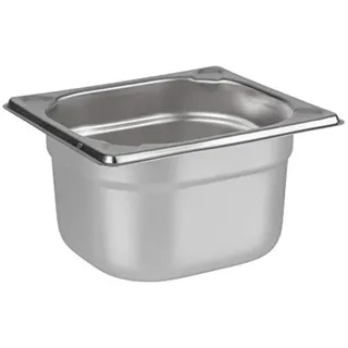 APS GN 1/6 Behälter, Edelstahl, 17,6 x 16,2 cm, Tiefe 100 mm, 1,6 Liter