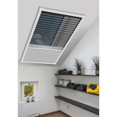 Bild 70990 Insektenschutz-Plissee & Verdunkelung für Dachfenster 114 x 160 cm Weiß
