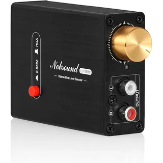 Nobsound Mini Stereo Line Level Booster Verstärker Audio Vorverstärker 20dB Verstärkung + Lautstärkeregler (L1MINI)