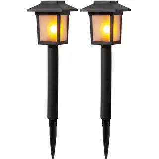LED-Solar-Pathlights 'Flame Mini',2er Set,7,5x23cm