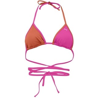 PUMA Damen Wrap Triangle Bikini Top, Pink / Chili, L EU