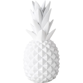 shelfmade Weiße Deko Ananas - Wohnzimmer Tischdeko aus Kunstharz- Polyresin Deko Ananas Weiss Silvester & Hochzeitsdeko Geschenk - weiße Deko Modern - Ananas Pokal (weiß (DIY))