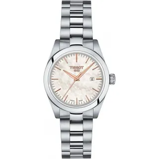 Tissot T132.010.11.111.00 Damen-Armbanduhr, Edelstahl-Gehäuse, Leder-Armband