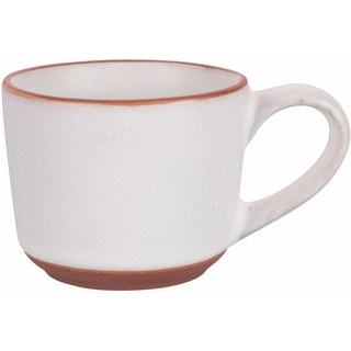 Villa d'Este Home Tivoli 4er Set Espressotassen 100 ml, Rand in Terracotta-Optik, elfenbein, Kopenhagen