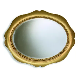 Klassischer Wandspiegel Holzrahmen Spiegel Möbel Barock 100*80 Glas Rahmen Wand