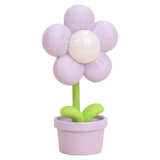 Blumen-Nachtlicht für Kinder, weich, 360 Grad biegbar, batteriebetrieben, Nachttischlampen, Wohnzimmer, Violett