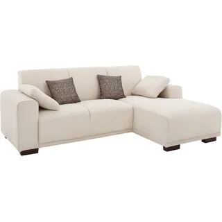 Home Affaire Ecksofa »Bornholm incl. 2 Kissen, Stellmaße 234x162 cm L-Form«, Recamiere wahlweise links oder rechts bestellbar beige