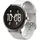 FitWatch 4910 BT 45 mm Edelstahlgehäuse silber Silikonarmband grau M