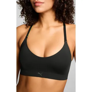 Bustier PUMA "PUMA WOMEN 3D KNIT SPORT TRIANGLE TOP", Damen, Gr. XXL, N-Gr, schwarz, Single Jersey, Obermaterial: 89% Polyamid, 11% Elasthan, BHs Bustier, wendbare und verstellbare Träger für einen personalisierten Look
