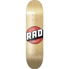RAD Unisex – Erwachsene Solid Logo Skateboard, Natural Maple, 7.75"