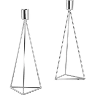 Echtwerk Kerzenhalter Set Modern Big Metall Silber